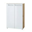 Armoire de bureau basse MARTY proposée en 2 finitions