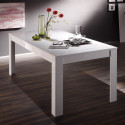 Table de salle à manger 180 cm BURGA blanc brillant