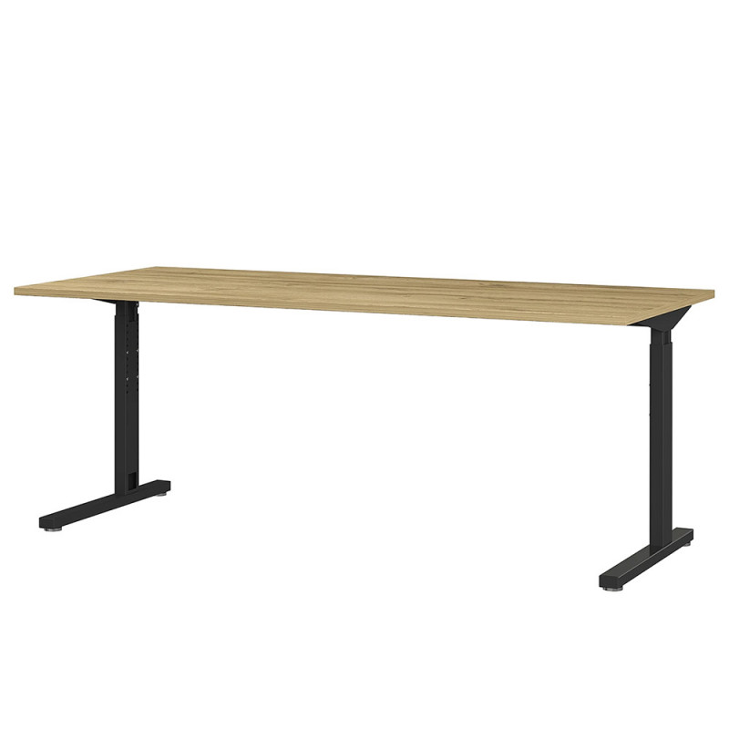 Bureau 4252 PRADES 160 cm réglable en hauteur, décor chêne Grandson
