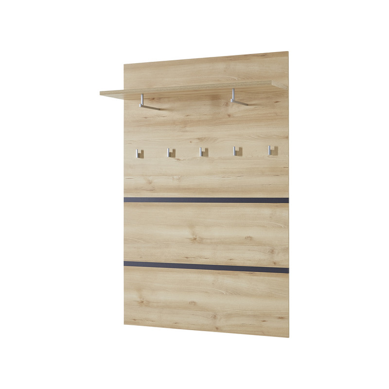 Porte-manteau mural LISANDRE 148 cm coloris hêtre