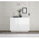Buffet Venus Blanc 120 cm avec 2 portes en coloris blanc brillant