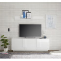 Meuble TV Venus Blanc 182 cm avec 3 portes en coloris blanc brillant