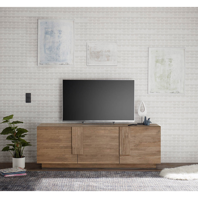 Meuble TV Venus Chene 182 cm avec 3 portes