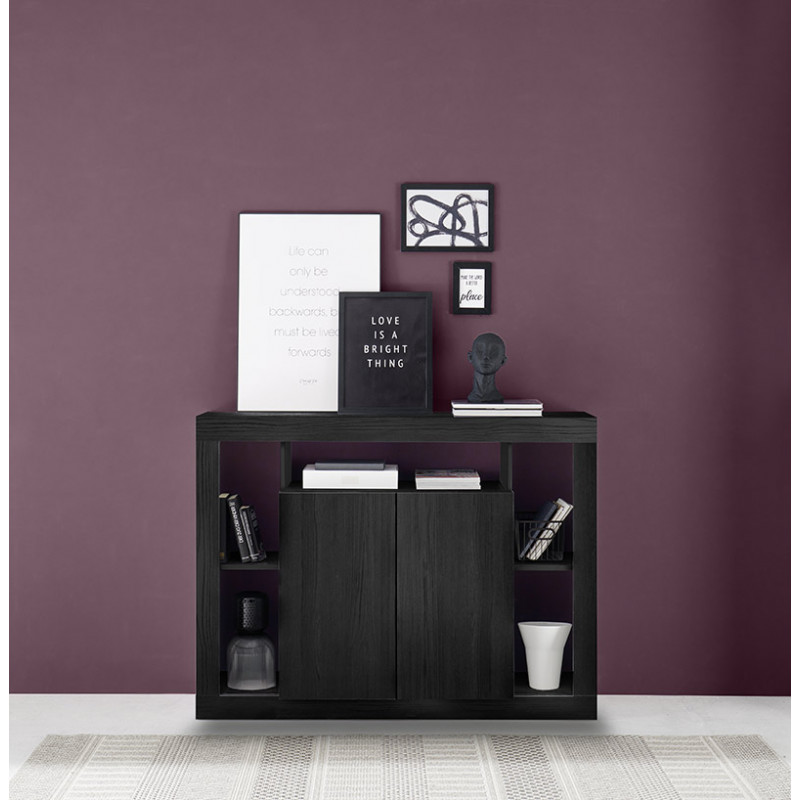 Buffet Romano Black 134 cm avec 2 portes