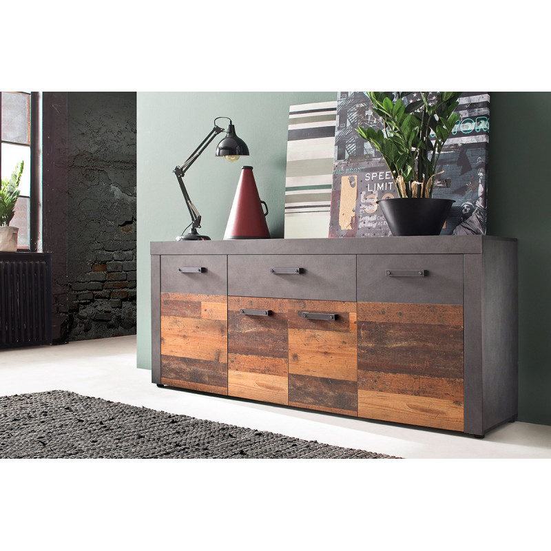 Buffet Indiana 178 cm avec 4 portes et 1 tiroir