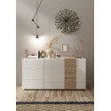 Buffet Saturne Blanc/Cadiz 181 cm avec 2 portes et 3 tiroirs