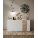 Buffet Saturne Blanc/Cadiz 181 cm avec 3 portes