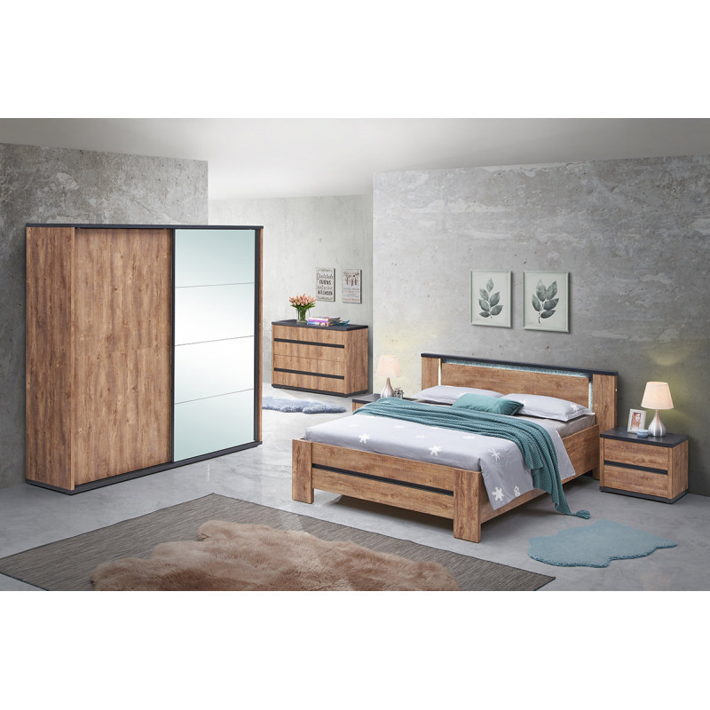 Chambre adulte complète CLARA avec lit 180 cm