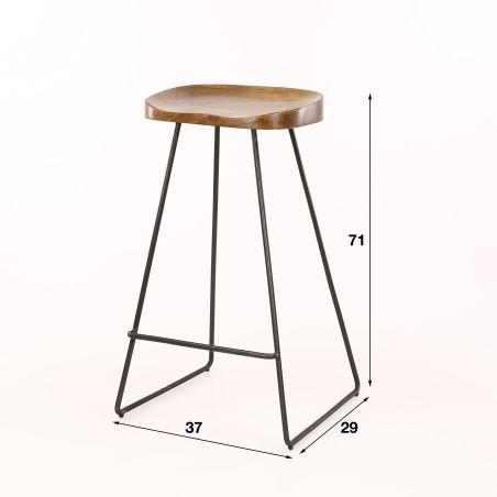 Tabouret bar CASSIE naturel