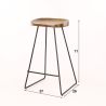 Tabouret bar CASSIE naturel