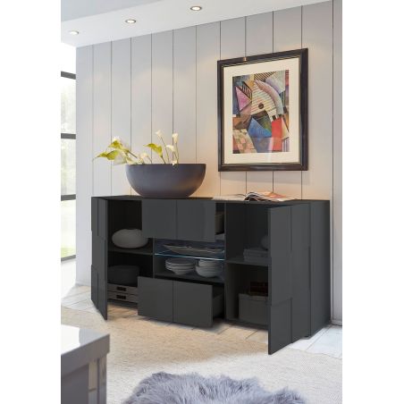 Bahut-buffet design 181 cm DAMIEN GRIS