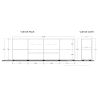 Bahut-buffet design 241 cm DAMIEN GRIS
