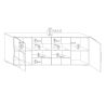 Bahut-buffet design 241 cm DAMIEN