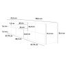 Meuble TV design 181 cm DAMIEN GRIS